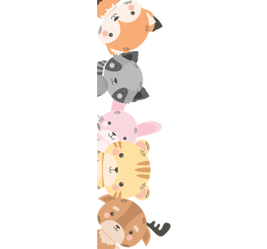 Sticker porte animaux de la forêt pour chambre d'enfants - TenStickers