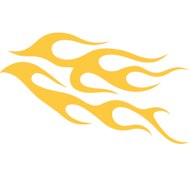 Autocollant vélo flammes de feu - TenStickers