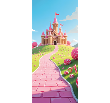 Sticker porte château de princesse pour chambre d'enfants - TenStickers