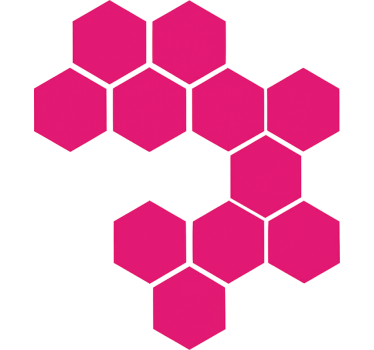 Autocollant vélo hexagones roses - TenStickers