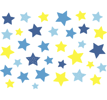 Autocollant vélo étoiles colorées - TenStickers