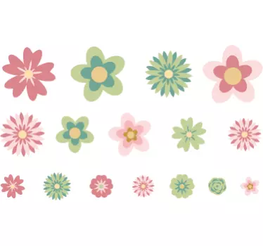 Autocollant vélo fleurs mignonnes pastel - TenStickers