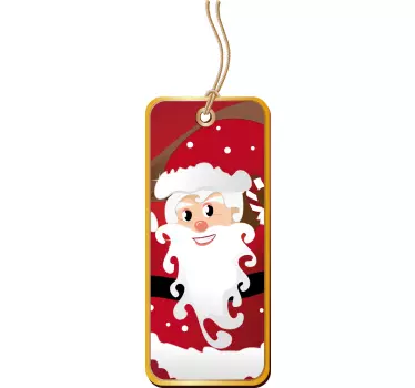 Sticker vitrine Noël etiquette Père Noël - TenStickers