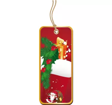 Sticker vitrine Noël étiquette cadeaux - TenStickers