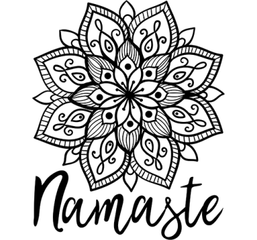 Sticker mural salon floral mandala hindou - TenStickers