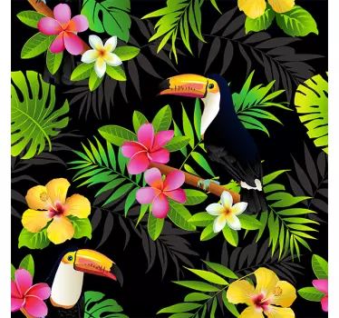 Sticker pour meuble motif tropical - TenStickers