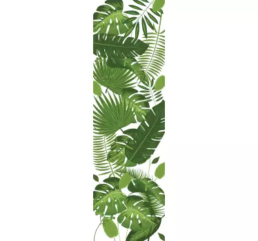 Sticker frigo grandes feuilles tropicales - TenStickers