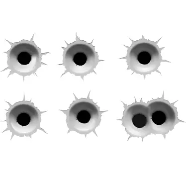 Autocollant voiture effet impacts de balles - TenStickers