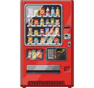Sticker frigo machine à boissons rouge - TenStickers