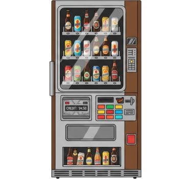 Sticker frigo machine à bière - TenStickers