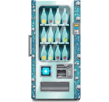 Sticker frigo machine à eau pétillante - TenStickers