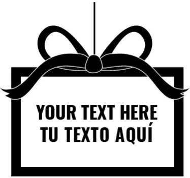 Sticker vitrine Noël ruban cadeau - TenStickers