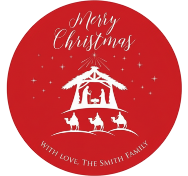 Sticker noël pour cadeaux nom personnalisés - TenStickers