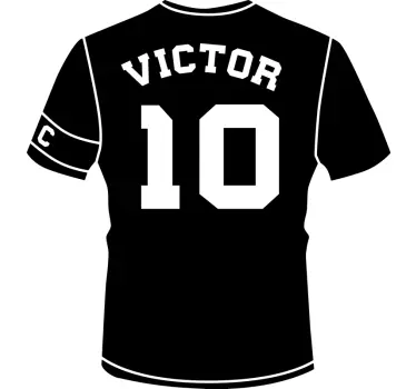 Sticker foot maillot joueur de football personnalisé - TenStickers
