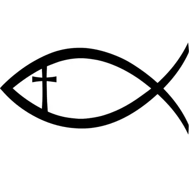 Autocollant voiture poisson chrétien - TenStickers
