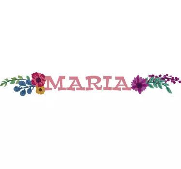 Autocollant vélo personnalisable fleurs - TenStickers