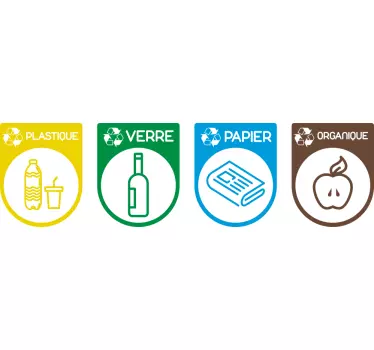 Stickers Signalisation Icônes Recyclage - TenStickers