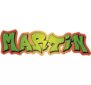 Autocollant vélo graffiti vert - TenStickers
