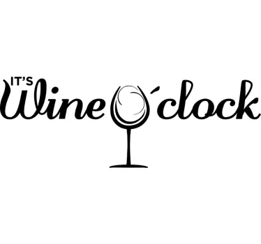 Sticker cuisine wine o' clock - TenStickers