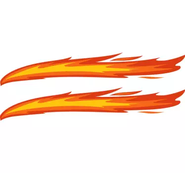 Autocollant vélo flamme colorée - TenStickers