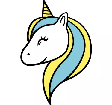 Autocollant vélo enfant licorne - TenStickers