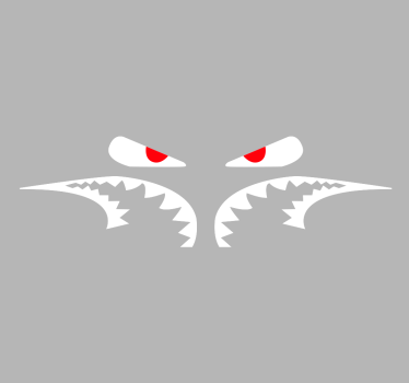 Autocollant vélo dents de requin - TenStickers