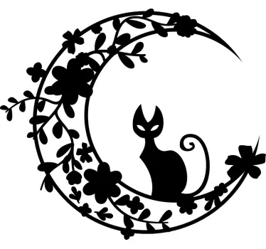 Sticker chat sur la Lune - TenStickers