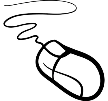 Sticker dessin souris ordinateur - TenStickers