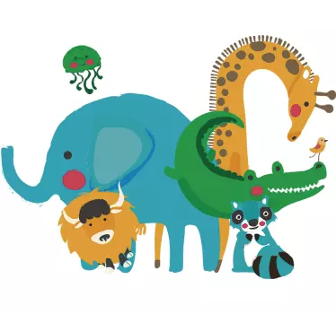Sticker Maison Porte Animale de la Jungle - TenStickers