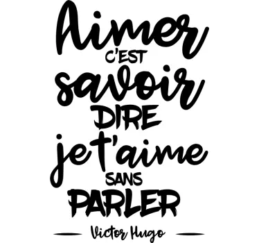 Sticker citation Victor Hugo Aimer - TenStickers