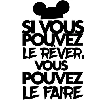 Sticker motivation citation Walt Disney - TenStickers