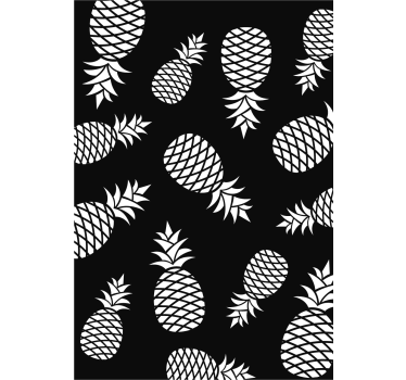 Sticker fenêtre cuisine motif ananas - TenStickers