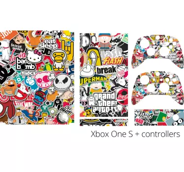 Sticker xbox collage autocollants - TenStickers