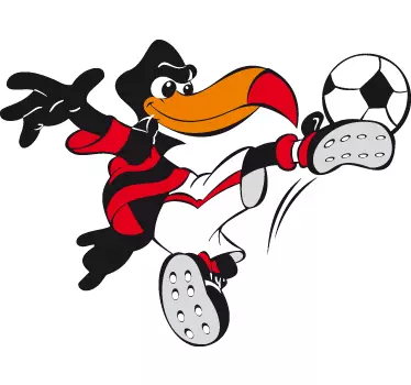 Sticker enfant dessin oiseau foot - TenStickers