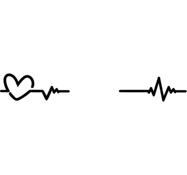 Stickers Dessin Électrocardiogramme - TenStickers