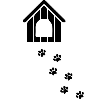 Stickers Dessin Empreintes de Chien - TenStickers