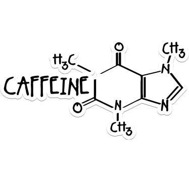 Laptop sticker molécule caféine pour pad - TenStickers