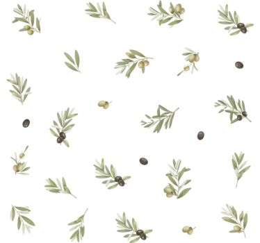 Sticker fenêtre ensemble de vignes d'olive - TenStickers