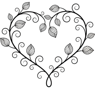 Sticker fenêtre cœurs floraux en fleurs - TenStickers