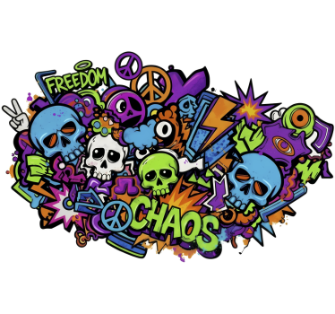 Autocollant vélo explosion de stickers ados - TenStickers