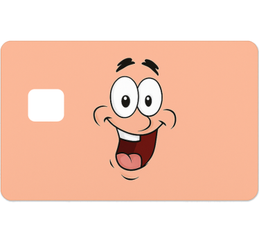 Sticker carte bancaire sourire de personnage de dessin animé - TenStickers