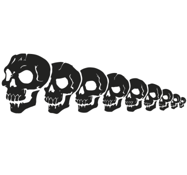 Autocollant vélo graffiti crâne train - TenStickers