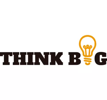 Sticker bureau "Think big" avec ampoule - TenStickers