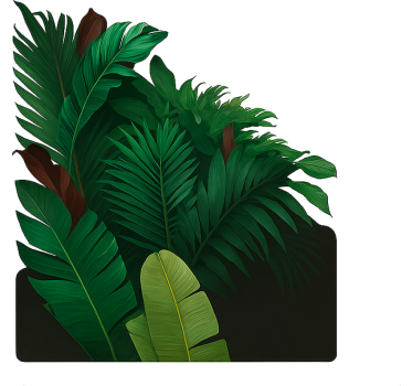 Sticker fenêtre feuilles tropicales vertes - TenStickers