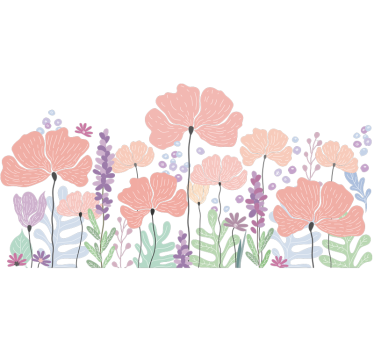 Sticker Mural Diverses fleurs de printemps - TenStickers