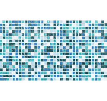 Papier autocollant meuble mosaïque bleue - TenStickers