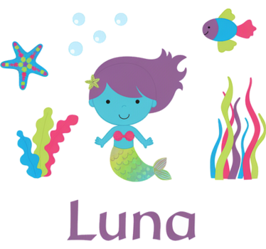 Sticker personnalisable sirène pour porte - TenStickers