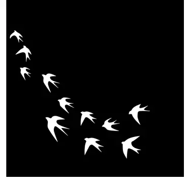Sticker fenêtre motifs oiseaux - TenStickers