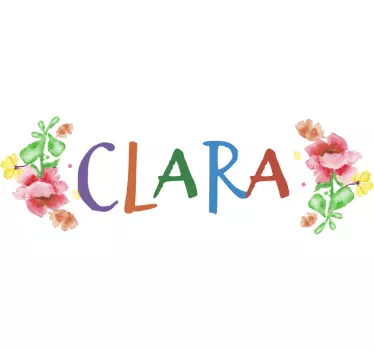 Autocollant vélo fleurs prénom - TenStickers