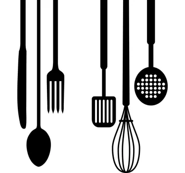 Sticker Mural ustensiles de cuisine - TenStickers
